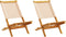 vidaXL - Tuinstoelen - 2 - st - massief - acaciahout - en - stof - beige