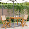 vidaXL - Tuinstoelen - 2 - st - massief - acaciahout - en - stof - beige