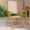 vidaXL - Tuinstoelen - 2 - st - massief - acaciahout - en - stof - beige