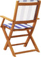 vidaXL - Tuinstoelen - 2 - st - massief - acaciahout - en - stof - blauw - en - wit