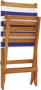 vidaXL - Tuinstoelen - 2 - st - massief - acaciahout - en - stof - blauw - en - wit