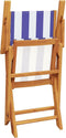 vidaXL - Tuinstoelen - 2 - st - massief - acaciahout - en - stof - blauw - en - wit