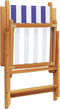 vidaXL - Tuinstoelen - 2 - st - massief - acaciahout - en - stof - blauw - en - wit