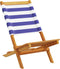 vidaXL - Tuinstoelen - 2 - st - massief - acaciahout - en - stof - blauw - en - wit