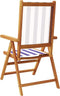 vidaXL - Tuinstoelen - 2 - st - massief - acaciahout - en - stof - blauw - en - wit