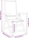 vidaXL - Tuinstoelen - 2 - st - massief - acaciahout - en - stof - blauw - en - wit