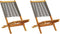 vidaXL - Tuinstoelen - 2 - st - massief - acaciahout - en - polypropeen - grijs