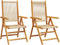 vidaXL - Tuinstoelen - 2 - st - massief - acaciahout - en - polypropeen - beige