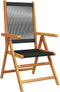vidaXL - Tuinstoelen - 2 - st - massief - acaciahout - en - polypropeen - zwart