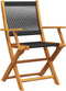 vidaXL - Tuinstoelen - 2 - st - massief - acaciahout - en - polypropeen - zwart