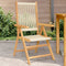 vidaXL - Tuinstoelen - 2 - st - massief - acaciahout - en - polypropeen - beige
