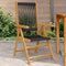 vidaXL - Tuinstoelen - 2 - st - massief - acaciahout - en - polypropeen - zwart