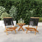 vidaXL - Tuinstoelen - 2 - st - massief - acaciahout - en - polypropeen - zwart