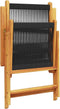 vidaXL - Tuinstoelen - 2 - st - massief - acaciahout - en - polypropeen - zwart