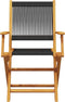 vidaXL - Tuinstoelen - 2 - st - massief - acaciahout - en - polypropeen - zwart