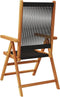 vidaXL - Tuinstoelen - 2 - st - massief - acaciahout - en - polypropeen - zwart