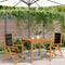 vidaXL - Tuinstoelen - 2 - st - massief - acaciahout - en - polypropeen - zwart
