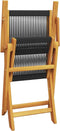 vidaXL - Tuinstoelen - 2 - st - massief - acaciahout - en - polypropeen - zwart