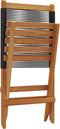 vidaXL - Tuinstoelen - 2 - st - massief - acaciahout - en - polypropeen - zwart
