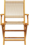 vidaXL - Tuinstoelen - 2 - st - massief - acaciahout - en - polypropeen - beige