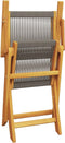 vidaXL - Tuinstoelen - 2 - st - massief - acaciahout - en - polypropeen - grijs