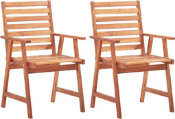 vidaXL - Tuinstoelen - 2 - st - massief - acaciahout