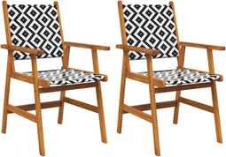 vidaXL - Tuinstoelen - 2 - st - massief - acaciahout