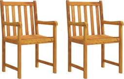 vidaXL - Tuinstoelen - 2 - st - massief - acaciahout