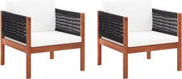 vidaXL - Tuinstoelen - 2 - st - massief - acaciahout