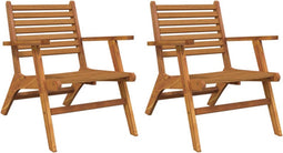 vidaXL - Tuinstoelen - 2 - st - massief - acaciahout