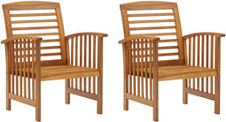 vidaXL - Tuinstoelen - 2 - st - massief - acaciahout