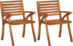 vidaXL - Tuinstoelen - 2 - st - massief - acaciahout