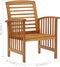 vidaXL - Tuinstoelen - 2 - st - massief - acaciahout