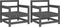 vidaXL - Tuinstoelen - 2 - st - massief - grenenhout - grijs