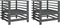 vidaXL - Tuinstoelen - 2 - st - massief - grenenhout - grijs