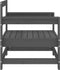 vidaXL - Tuinstoelen - 2 - st - massief - grenenhout - grijs