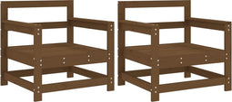 vidaXL - Tuinstoelen - 2 - st - massief - grenenhout - honingbruin