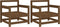 vidaXL - Tuinstoelen - 2 - st - massief - grenenhout - honingbruin