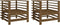 vidaXL - Tuinstoelen - 2 - st - massief - grenenhout - honingbruin