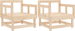 vidaXL - Tuinstoelen - 2 - st - massief - grenenhout