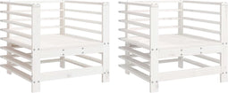 vidaXL - Tuinstoelen - 2 - st - massief - grenenhout - wit