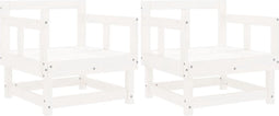 vidaXL - Tuinstoelen - 2 - st - massief - grenenhout - wit