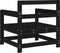vidaXL - Tuinstoelen - 2 - st - massief - grenenhout - zwart