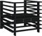 vidaXL - Tuinstoelen - 2 - st - massief - grenenhout - zwart