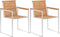 vidaXL - Tuinstoelen - 2 - st - massief - teakhout - en - roestvrij - staal