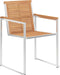 vidaXL - Tuinstoelen - 2 - st - massief - teakhout - en - roestvrij - staal