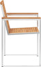 vidaXL - Tuinstoelen - 2 - st - massief - teakhout - en - roestvrij - staal