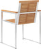 vidaXL - Tuinstoelen - 2 - st - massief - teakhout - en - roestvrij - staal