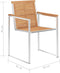 vidaXL - Tuinstoelen - 2 - st - massief - teakhout - en - roestvrij - staal