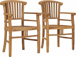 vidaXL - Tuinstoelen - 2 - st - massief - teakhout